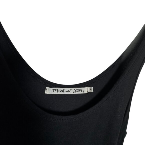 Michael Stars Black Tank Crop Jumpsuit Modal Cotton Made USA Style 9580 medium - Picture 5 of 10